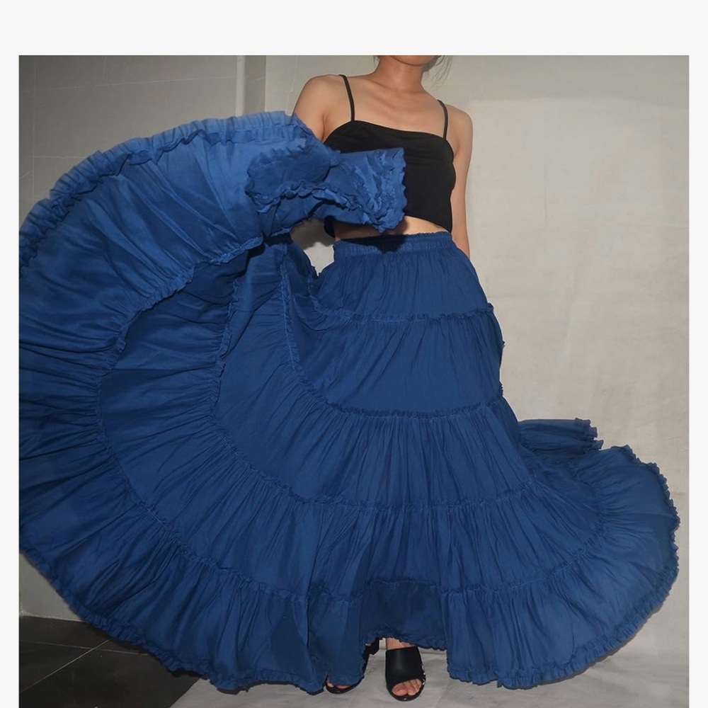 Maxi boho Gypsy / Folklorico long skirt - Picture 2 of 3